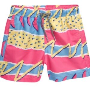 Boardies Kids’ Retro Print Swim Trunks